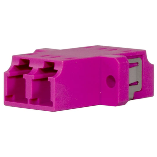 SCP Duplex LC/LC Multimode Panel Mount Coupler 13mm Female/Female - OM4 (Pink), UPC Polish Type