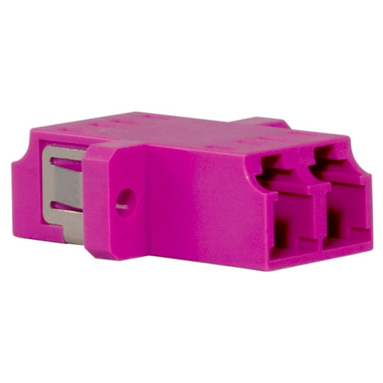 SCP Duplex LC/LC Multimode Panel Mount Coupler 13mm Female/Female - OM4 (Pink), UPC Polish Type