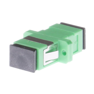 SCP Simplex SC-APC/SC-APC Single-Mode Panel Mount Coupler 13mm Female/Female - OS2 (Green), Ceramic Sleeve, APC polish type