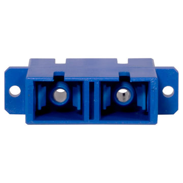 SCP Duplex SC/SC Single-Mode Panel Mount Coupler 29mm - OS2 (Blue), UPC Polish Type