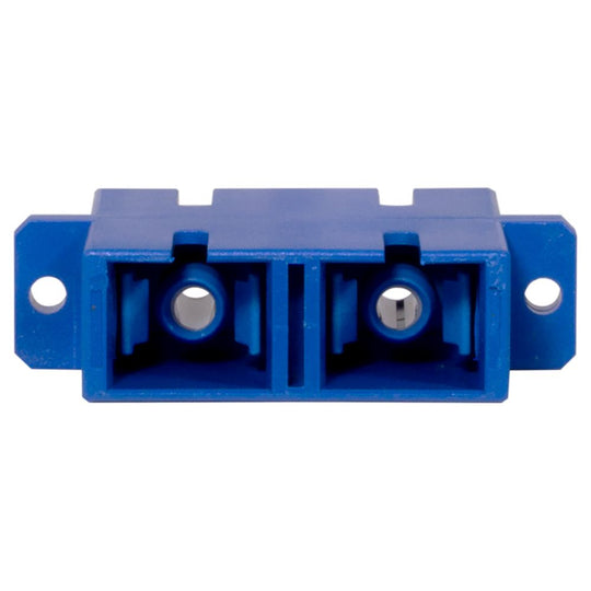 SCP Duplex SC/SC Single-Mode Panel Mount Coupler 29mm - OS2 (Blue), UPC Polish Type
