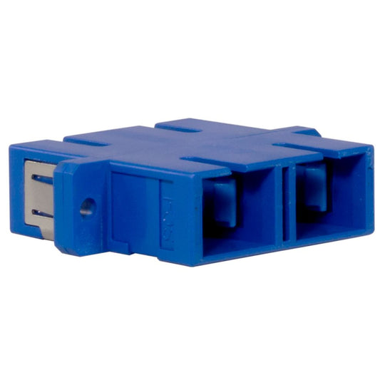 SCP Duplex SC/SC Single-Mode Panel Mount Coupler 29mm - OS2 (Blue), UPC Polish Type