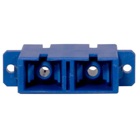 SCP Duplex SC/SC Single-Mode Panel Mount Coupler 29mm - OS2 (Blue), UPC Polish Type