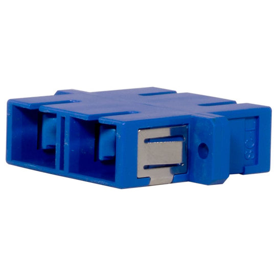 SCP Duplex SC/SC Single-Mode Panel Mount Coupler 29mm - OS2 (Blue), UPC Polish Type
