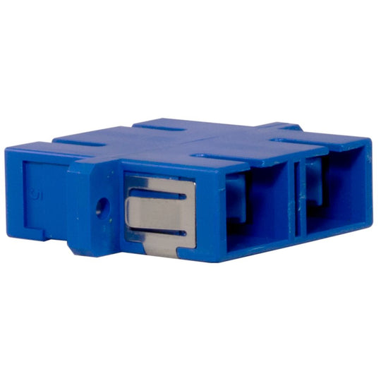 SCP Duplex SC/SC Single-Mode Panel Mount Coupler 29mm - OS2 (Blue), UPC Polish Type