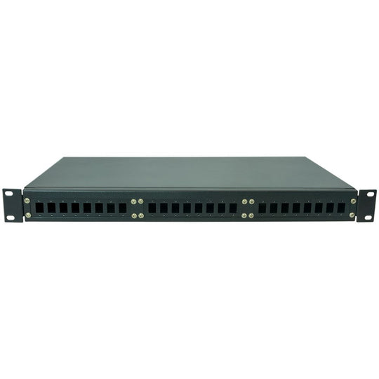 SCP 1 RU - Rack Mount Fiber Enclosure for 13mm Couplers- Unloaded- Supports (24) 13mm Duplex Couplers (Not Included)