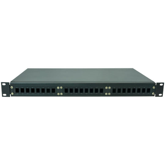 SCP 1 RU - Rack Mount Fiber Enclosure for 13mm Couplers- Unloaded- Supports (24) 13mm Duplex Couplers (Not Included)