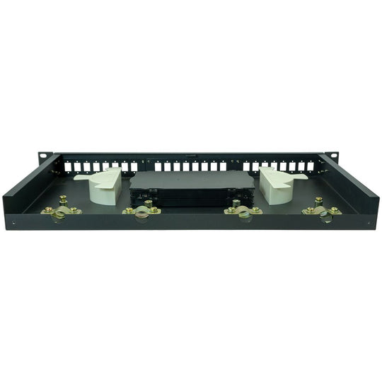 SCP 1 RU - Rack Mount Fiber Enclosure for 13mm Couplers- Unloaded- Supports (24) 13mm Duplex Couplers (Not Included)