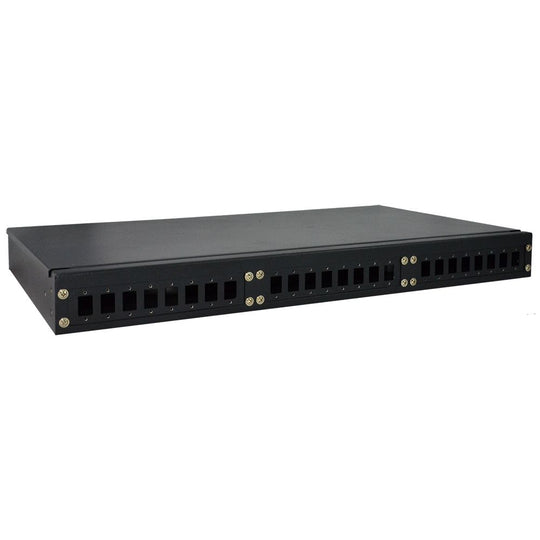 SCP 1 RU - Rack Mount Fiber Enclosure for 13mm Couplers- Unloaded- Supports (24) 13mm Duplex Couplers (Not Included)