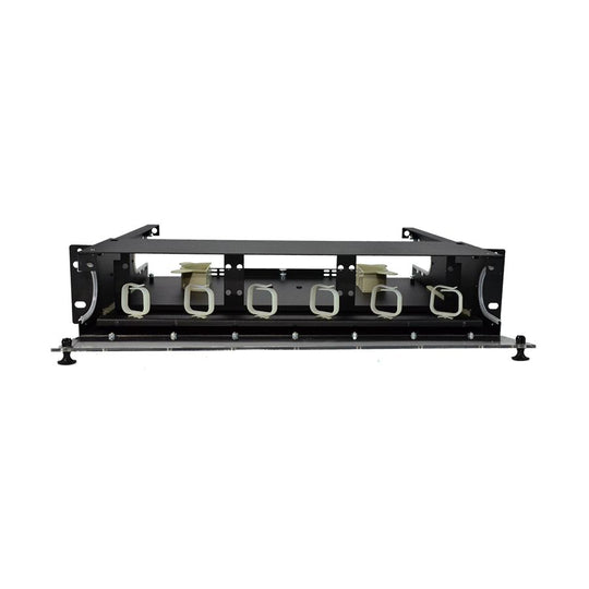 SCP 2 RU - Rack Mount Fiber Enclosure- Unloaded - Holds 6 Fiber Adapter Panels - Slide Out Wiring Tray, LGX-118 Compatible