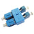 SCP Duplex LC(F)/SC(M) Single-Mode In-Line Style Coupler - OS2 (Blue), UPC Polish Type