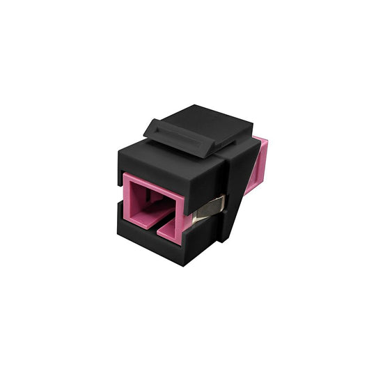 SCP Simplex SC to SC Multimode OM3/OM4 50/125 Fiber Optic Keystone Jack