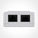 Vertical Cable 038-359WH 2 Port Cat6 Surface Mount Box