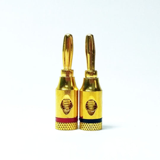 Banana Plug Pair - Metal Coat - Screw Type