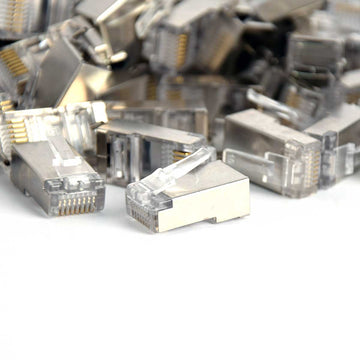 Vertical Cable 011-020G-100 Cat5E RJ45 Shielded Modular Plug w/ Ground