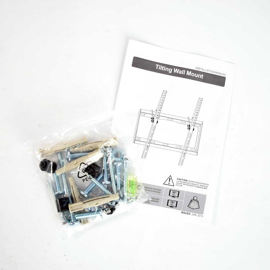 Rhino Brackets Tilt TV Wall Bracket with In-Wall Wire Hider Kit for 32-55 Inch Screens