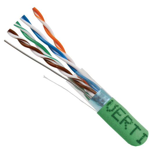 Vertical Cable 1000ft Solid Shielded Cat5E Cable - 24AWG F/UTP 350MHz CMR
