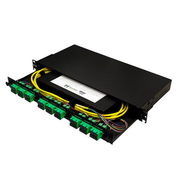 Lynn 1U CHOICE Rack Mount Fiber Patch Panel Enclosure (Unloaded)