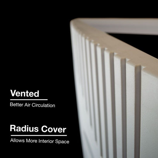 SCP Premium 18" Hinged Abs Plastic Vented Radius Cover W/Frame- Fits HCC-18, Dual Mountable, Ul1492