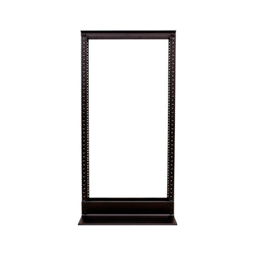 Vertical Cable 20U 2 post Open Rack, Black, Aluminum Frame