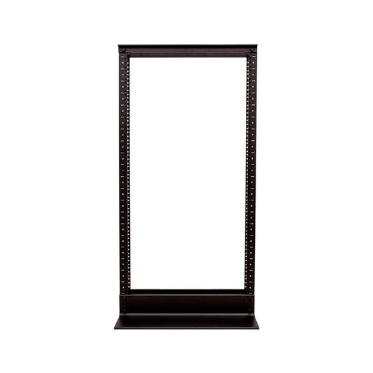 Vertical Cable 20U 2 post Open Rack, Black, Aluminum Frame