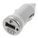 USB Car Charger, White