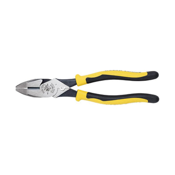 Klein Tools J213-9NECR 9 Inch Journeyman Connector Crimping Side Cutting Pliers