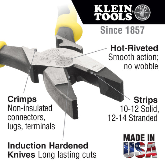 Klein Tools J2139NECRN Side Cutters with Wire Stripper/Crimper