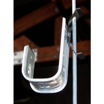 Garvin JHK-12-BW2 3/4 Inch J Cable Support with Wing For #12 to 1/4 Inch Rod Attachment