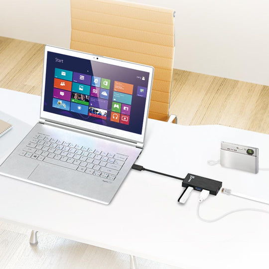 j5create JUH470 Gigabit Ethernet & 3-Port HUB