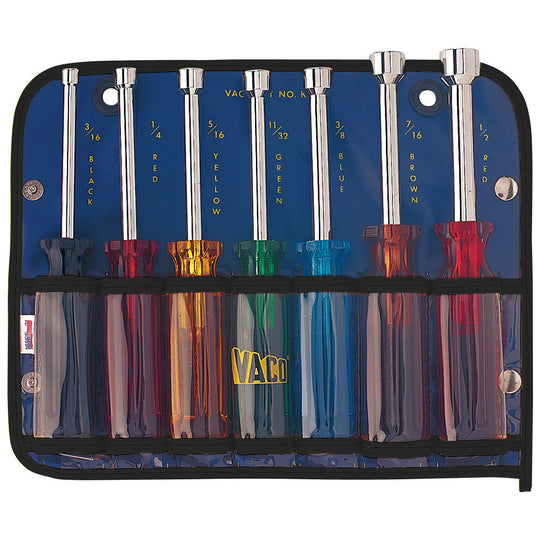 Klein Tools K7 Nut Driver Set, 3-Inch Shafts, 7-Piece