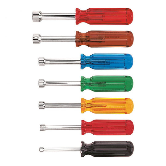 Klein Tools K7 Nut Driver Set, 3-Inch Shafts, 7-Piece