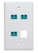 Techlogix Networx S2D-KS-LCLC Fiber optic keystone adapter -- duplex LC to LC -- OS2