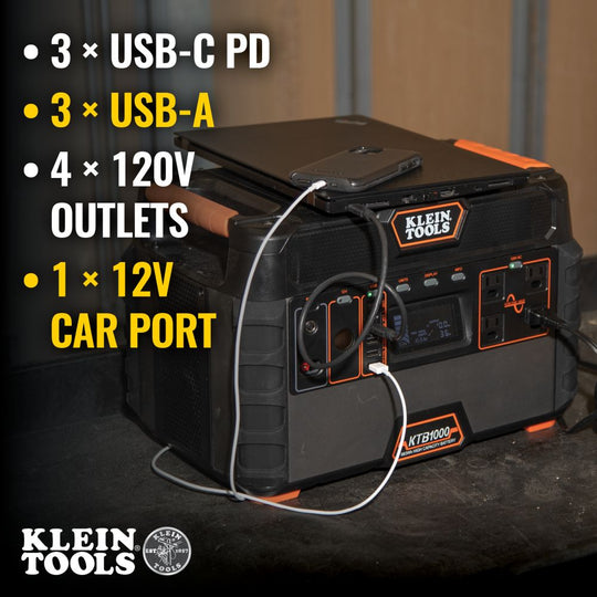 Klein Tools Portable Power Station, 1500W, KTB1000