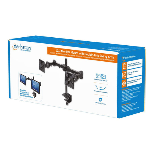 Manhattan LCD Monitor Mount with Double-Link Swing Arms, 420808