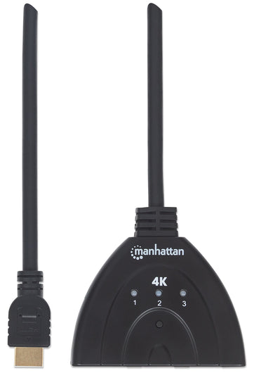 Manhattan 4K 3-Port HDMI Switch, 207874