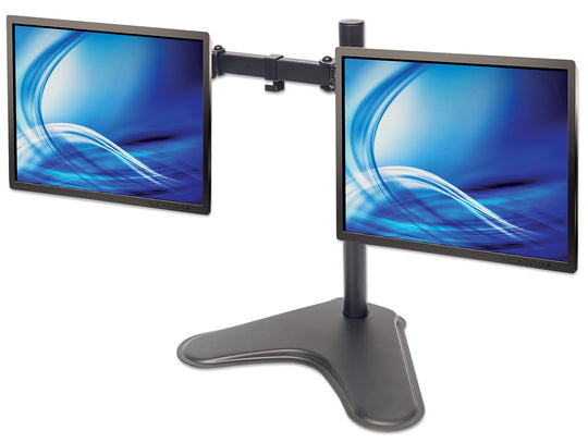 Manhattan Universal Dual Monitor Stand with Double-Link Swing Arms, 461559