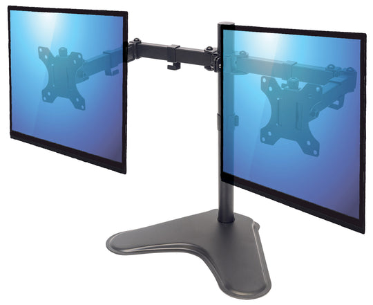 Manhattan Universal Dual Monitor Stand with Double-Link Swing Arms, 461559