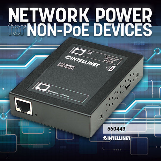 Intellinet Power over Ethernet (PoE+) Splitter, 560443