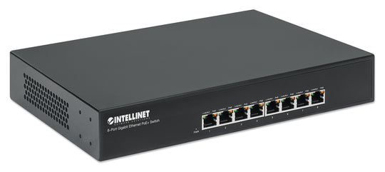 Intellinet 8-Port Gigabit Ethernet PoE+ Switch, 560641