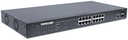 Intellinet 16-Port Gigabit Ethernet PoE+ Web-Managed Switch with 2 SFP Ports, 561198