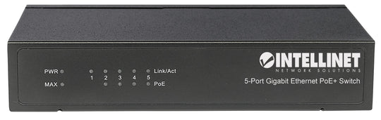 Intellinet 5-Port Gigabit Ethernet PoE+ Switch, 561228