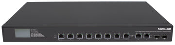 Intellinet 8-Port Gigabit Ethernet Ultra PoE Switch with 4 Uplink Ports and LCD Screen, 561327