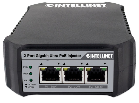 Intellinet 2-Port Gigabit Ultra PoE Injector, 561488