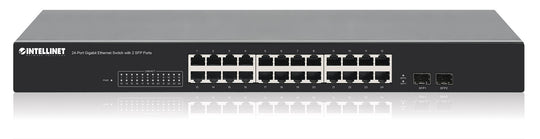 Intellinet 24-Port Gigabit Ethernet Switch with 2 SFP Ports, 561877