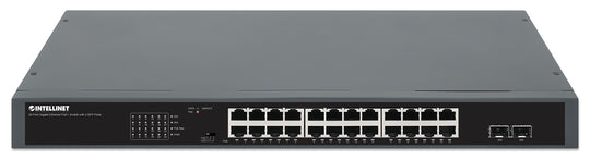 Intellinet 24-Port Gigabit Ethernet PoE+ Switch with 2 SFP Ports, 561907