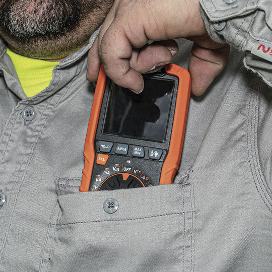 Klein Tools Slim Digital Multimeter, TRMS Auto-Ranging, 600V, Temp, MM450