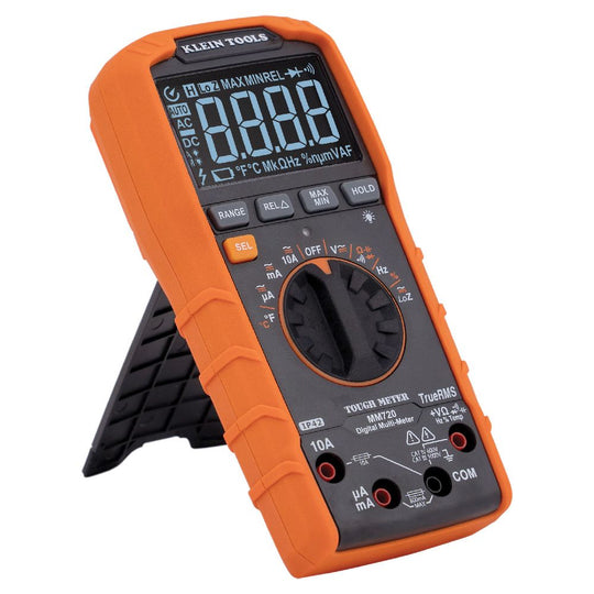 Klein Tools Digital Multimeter, TRMS Auto-Ranging, 1000V, Temp, Low Impedance, MM720