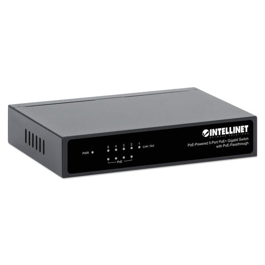 Intellinet PoE-Powered 5-Port Gigabit Switch with PoE-Passthrough, 561082