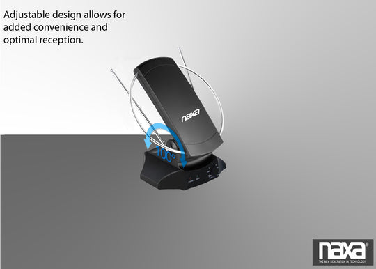 Naxa NAA-308 High-Powered Amplified ATSC/HDTV/FM Indoor Antenna